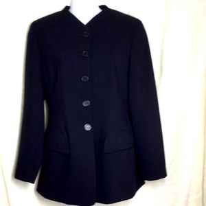 Escada 36 6 Long BlazerJacket Navy